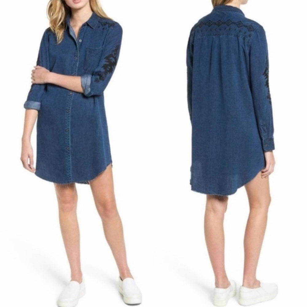 Rails‎ Ashland Dress Chambray Aztec Embroidered - Picture 4 of 16